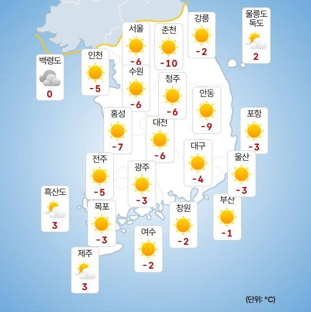 ⓒ기상청 오늘(6일) 오전 날씨