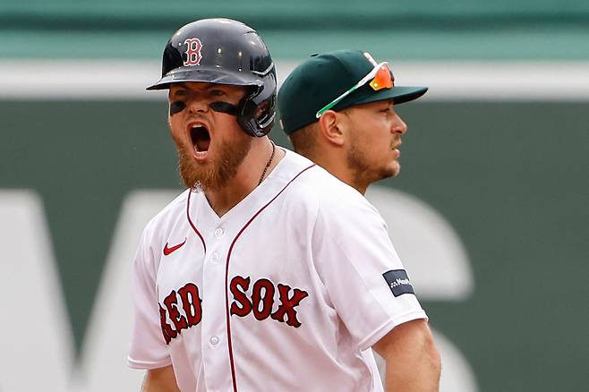 <yonhap photo-0715="">마이너리그 계약으로 뉴욕 메츠에 합류하는 크리스티안 아로요. [AFP=연합뉴스]</yonhap>