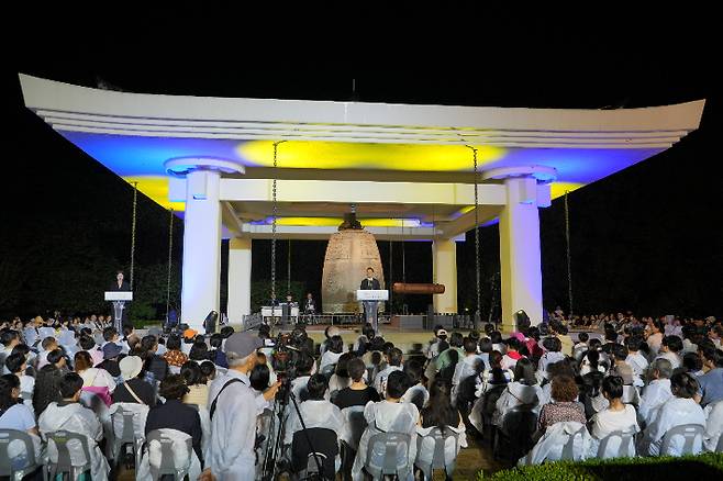 타음조사공개회현장. 경주박물관 제공