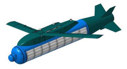 유사시 적 전력 송신망을 일거에 무력화하는 ‘정전탄’으로 불리는 탄소섬유탄 컴퓨터 그래픽(CG). 사진 제공=국방과학연구소(ADD)