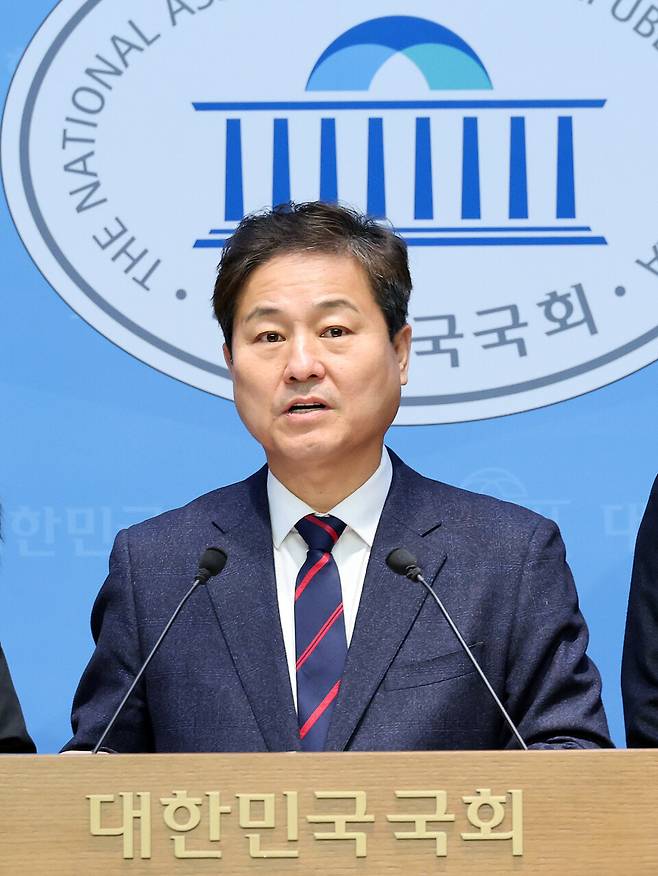 김영배 더불어민주당 의원이 국회에서 발언하고 있다. ⓒ연합뉴스