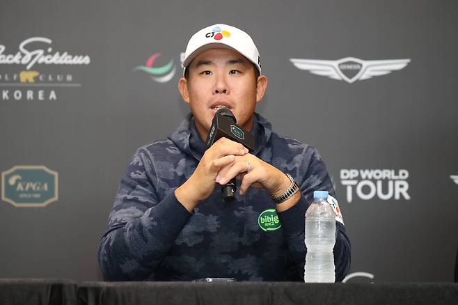 안병훈이 2024년 10월 열린 제네시스 챔피언십을 앞두고 기자회견을 하고 있다. 게티이미지코리아