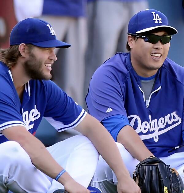 커쇼와 류현진. (사진=류현진 SNS)