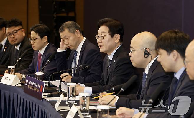 이재명 대통령이 7일 중국 상하이 국제회의중심에서 열린 한·중 벤처스타트업 서밋에서 발언하고 있다. 2026.1.7/뉴스1 ⓒ News1 허경 기자