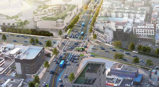전주종합운동장 네거리 BRT 조감도. 전주시 제공