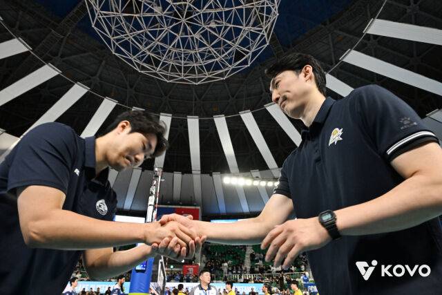 고준용 감독대행과 하현용 감독대행./KOVO