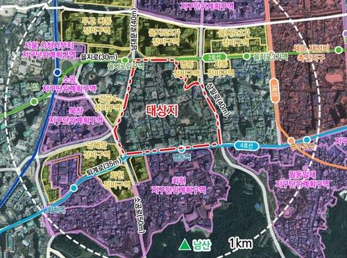 명동관광특구 구역도 [서울 중구 제공]