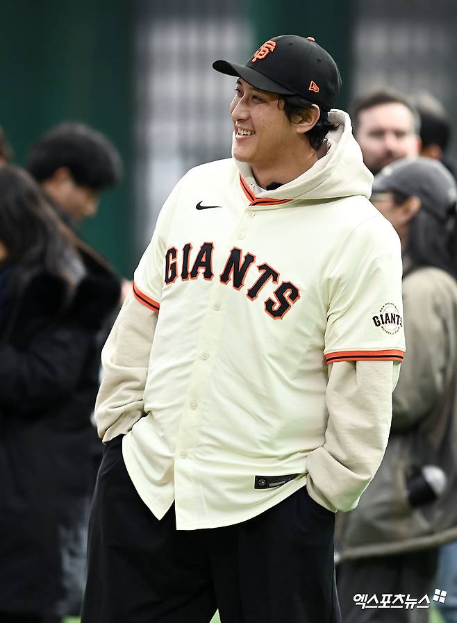 황재균이 7일 경기도 이천 LG챔피언스파크에서 열린 샌프란시스코 자이언츠 구단 주최 유소년 야구 클리닉에 참석했다. 사진 고아라 기자