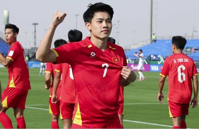 베트남 U-23 축구대표팀의 응우옌딘박 [AFC 홈페이지 캡처. 재판매 및 DB 금지]