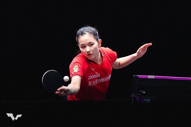 WTT 시리즈에 나선 김나영의 경기 장면 [WTT 인스타그램 캡처. 재판매 및 DB 금지]