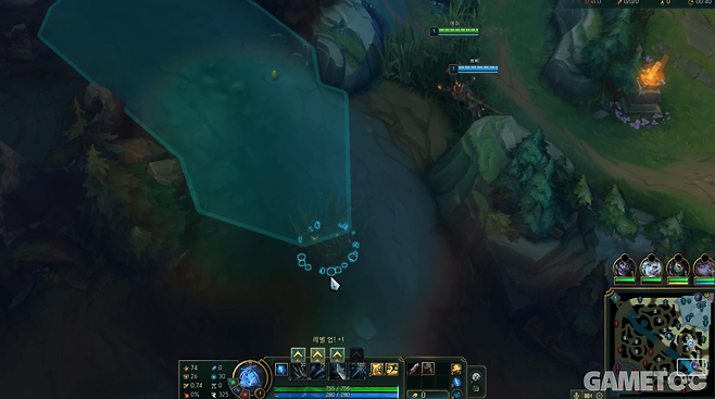 와드를 설치하면 표시되는 반경만큼 시야를 밝혀준다 (사진= 서동규 기자)