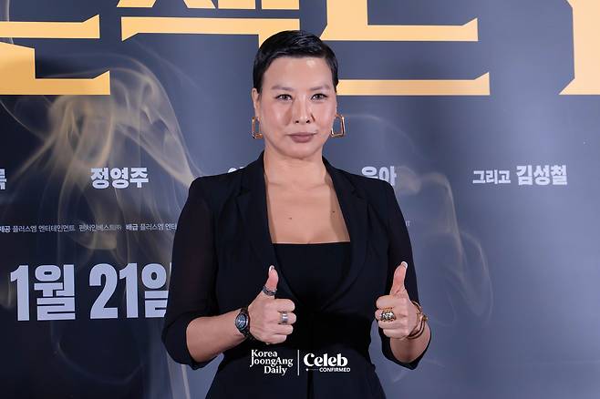 Actor Jun Young-ju poses for a photo during a press conference for the film “Project Y” at the Lotte Cinema World Tower in Jamsil, southern Seoul on Jan. 8. [DANIELA GONZALEZ PEREZ]