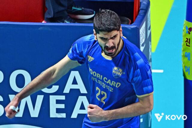 환호하는 알리./KOVO