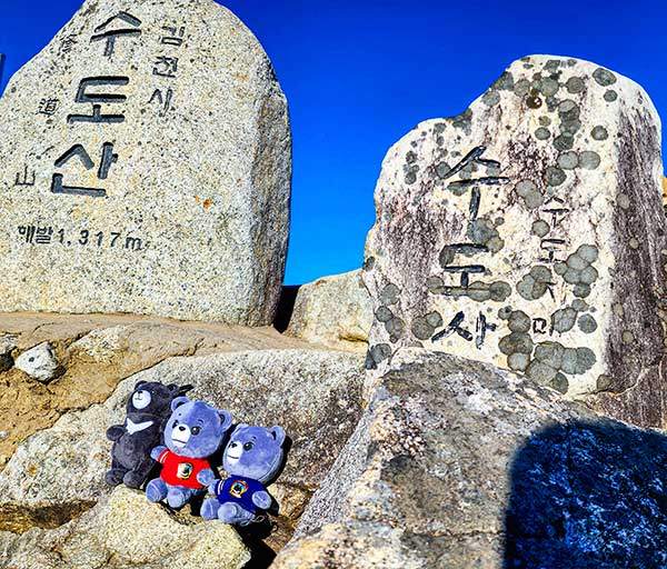 수도산 정상에서 오삼이를 추억하며. 제2의 오삼이가와서 가족을 이루어 잘 살기 바라는 마음이다.
