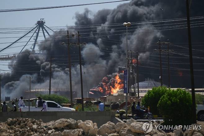 RSF의 드론 공습 [AP 연합뉴스 자료사진. 재판매 및 DB 금지]