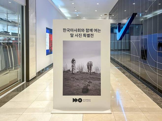현대아울렛 가산점 1층에서 말 사진 특별전이 열리고 있다.(사진 한국마사회 제공)
