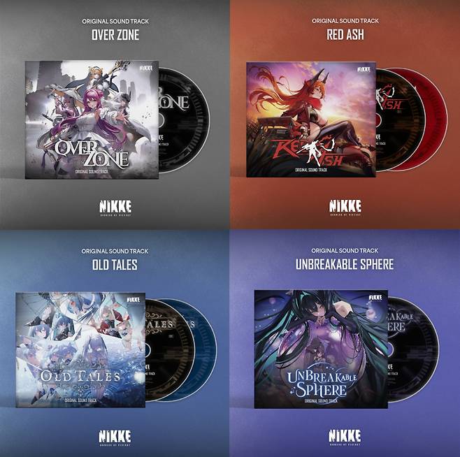 KT지니뮤직은 시프트업이 개발한 게임 ‘승리의 여신: 니케’ OST CD 총 4종을 예약 판매한다. KT지니뮤직 제공