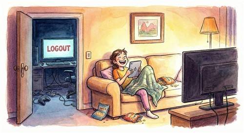 게임 대신 OTT·숏폼 보는 사람 [제미나이(Gemini) 생성 이미지]