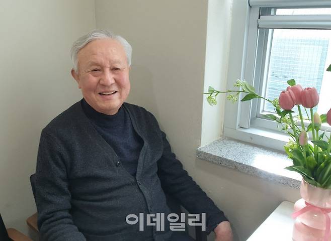 케어링 주간보호센터 광주동구점을 다니는 차종선씨. (사진=김응태 기자)