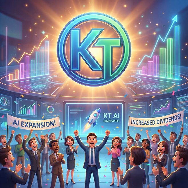AI를 키우는 배당주 KT는 올해 투자자들에게 각광받을 것으로 보인다.