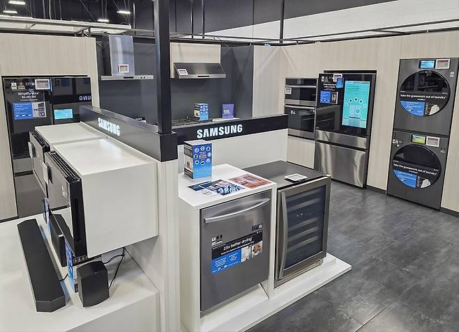 미국 라스베이거스 베스트바이 매장의 삼성전자 제품 사진.&nbsp;&nbsp;&nbsp;&nbsp;삼성전자 제공