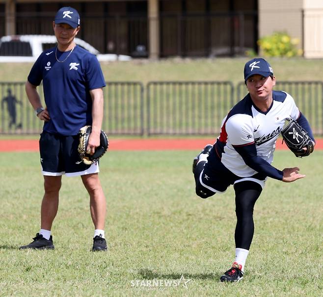 [한번에쓱]야구대표팀 사이판전지훈련 첫날, KBO 대표선수들 다 모으니 이번에는 일낼것 같은 분위기