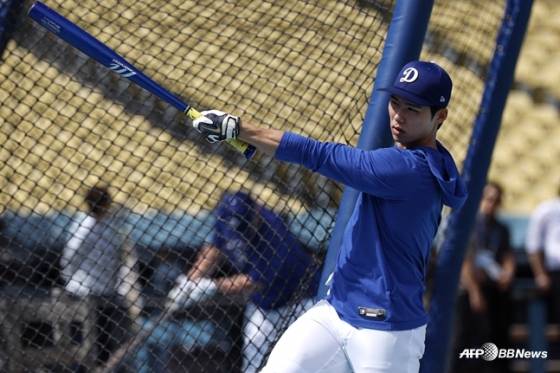 10일 경기를 앞두고 훈련을 하고 있는 김혜성. /AFPBBNews=뉴스1