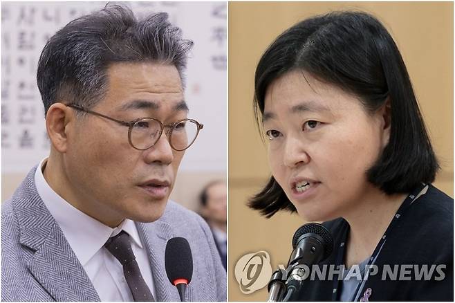 백해룡 경정(왼쪽)과 임은정 서울동부지검장 [촬영 황광모] 2025.10.27 [촬영 김인철] 2025.7.4