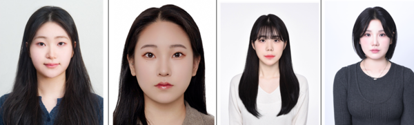 사진 왼쪽부터 안소현·안정아·신보라·김연우 학생