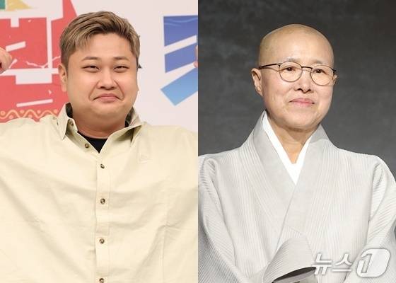 윤남노(왼쪽), 선재 스님 ⓒ 뉴스1 DB