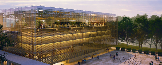 Rendering of the National Digital Heritage Center, to be located at the National Museum Complex of Korea in Sejong (NMCK)