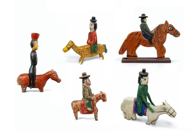무사와 권위, 용맹을 상징하는 말을 탄 인형 ‘꼭두’. 국립민속박물관