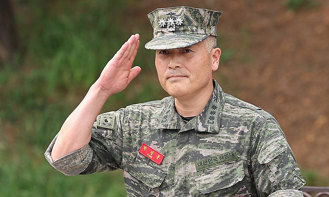 박정훈 전 해병대 수사단장(대령). 지난 9일 군 장성 인사에서 준장으로 진급하며 국방부 조사본부장 직무대리를 맡게 됐다. 해당 보직이&nbsp;해병대 장성에게 돌아간&nbsp;것은 이번이 사상 처음이다. 세계일보 자료사진