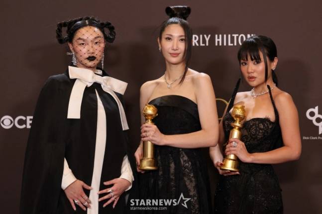 골든글로브를 수상한 오드리 누나, 이재, 레이 아미 / 사진=/AFPBBNews=뉴스1=스타뉴스
