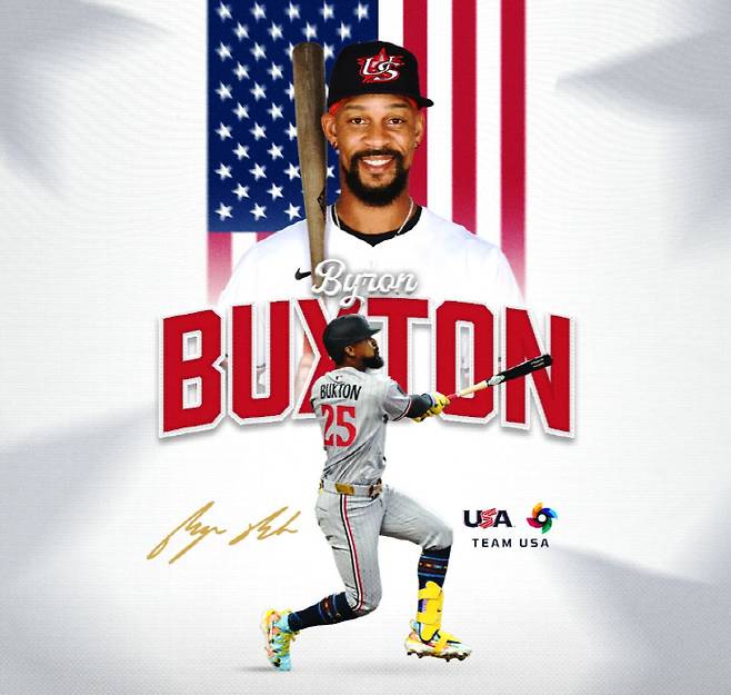 ◇지난 시즌 커리어 하이를 달성한 미네소타의 브라이언 벅스턴이 2026 WBC에서 미국 대표팀 유니폼을 입는다. 사진출처=미국 대표팀 SNS