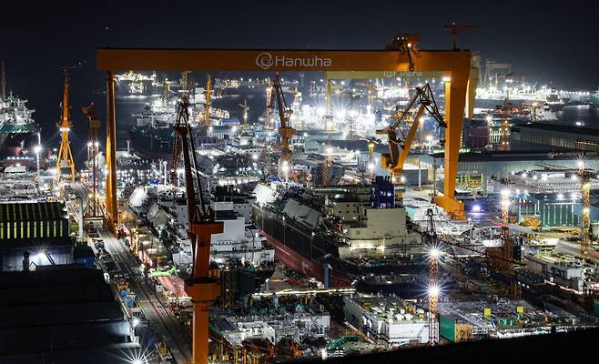 거제시 아주동 한화오션 조선소./사진=최혁 기자