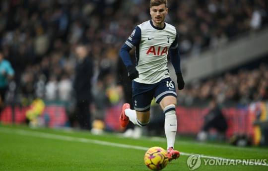 토트넘에서 임대로 뛰었던 티모 베르너. 사진[EPA=연합뉴스 자료사진]