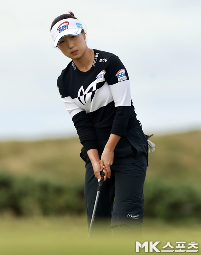 이동은이 영국 웨일스의 로열 포스콜 골프클럽에서 2025 LPGA투어 브리티시오픈 1라운드 12번홀 경기를 치르고 있다. 사진=고홍석 통신원