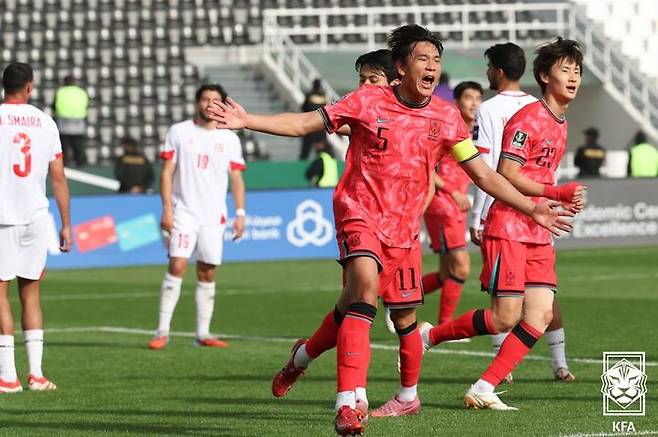 [서울=뉴시스] 한국 남자 23세 이하(U-23) 축구대표팀의 이현용. (사진=대한축구협회 제공)