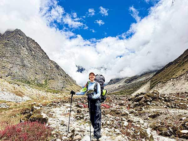 코테에서 탕낙 가는길. 나를 천상의 풍경으로 안내하는 듯했다.