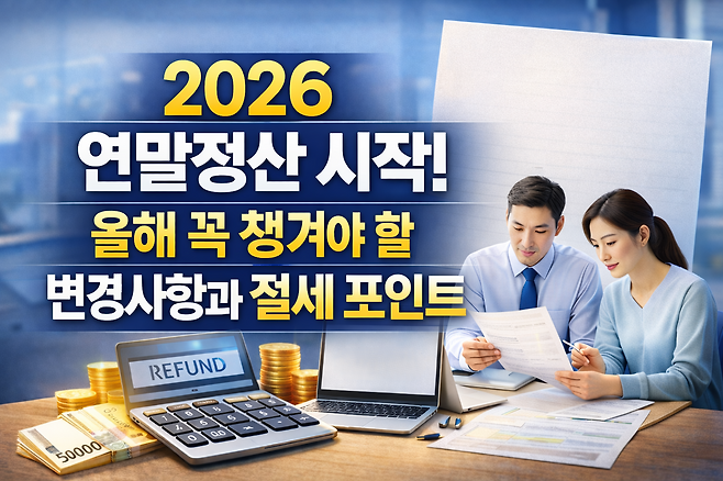 2026 연말정산 시작 올해 꼭 챙겨야 할 변경사항과 절세 포인트