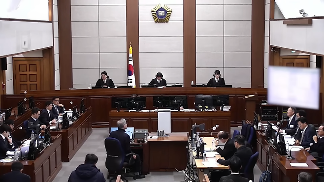 2025년 12월30일 39차 공판이 열리고 있다. ⓒ서울중앙지법 제공