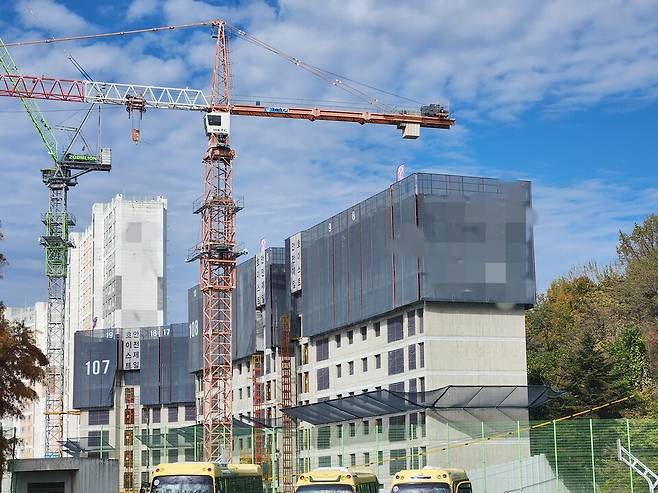 광주 시내 신축 아파트 시공 현장 모습. (기사 본문 특정 내용과 관련 없음) ⓒ시사저널 정성환