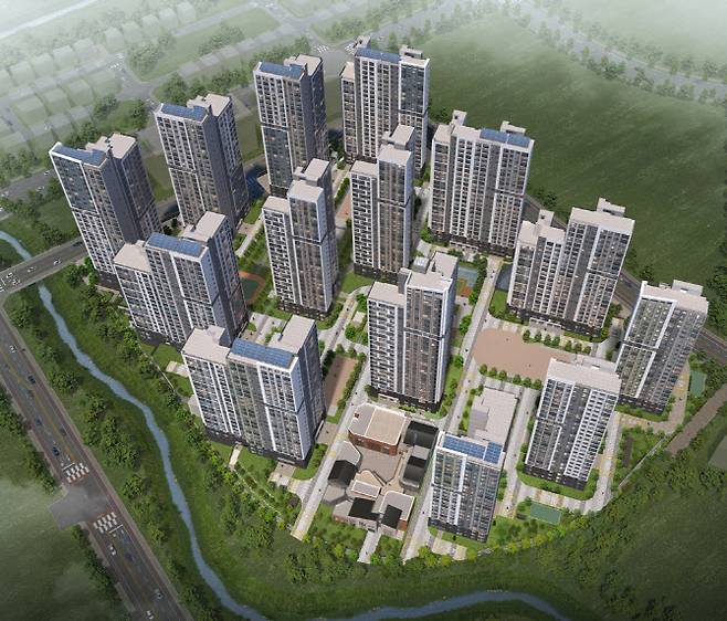 과천주암 C1블록 단지 조감도. (사진=한국토지주택공사)