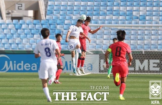 한국의 이민성호가 오는 18일 오전 0시 30분 호주와 2026 AFC U23 8강전을 펼치게 됐다. 사진은 한국-우즈벡 경기 장면./KFA
