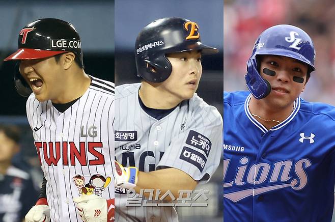 왼쪽부터 문보경, 문현빈, 김영웅. [사진 일간스포츠, 삼성 라이온즈]