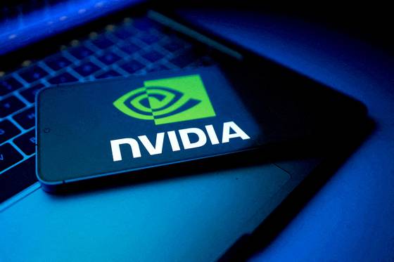 An Nvidia logo appears in this illustration taken on Aug. 25, 2025. [REUTERS/YONHAP]
