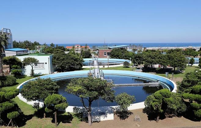 공사 전 지상에 있던 도두하수처리시설의 모습. 제주도 제공