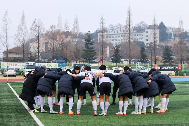 ▲ 대구과학대는 창단 첫 대회였던 1-2학년 대학축구연맹전에서 2승 1패를 거뒀다.ⓒ한국대학축구연맹