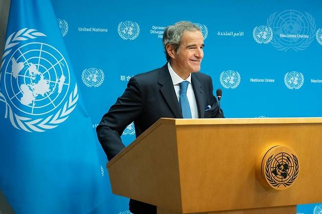 라파엘 그로시 IAEA 사무총장 [유엔본부 제공. 재판매 및 DB 금지]